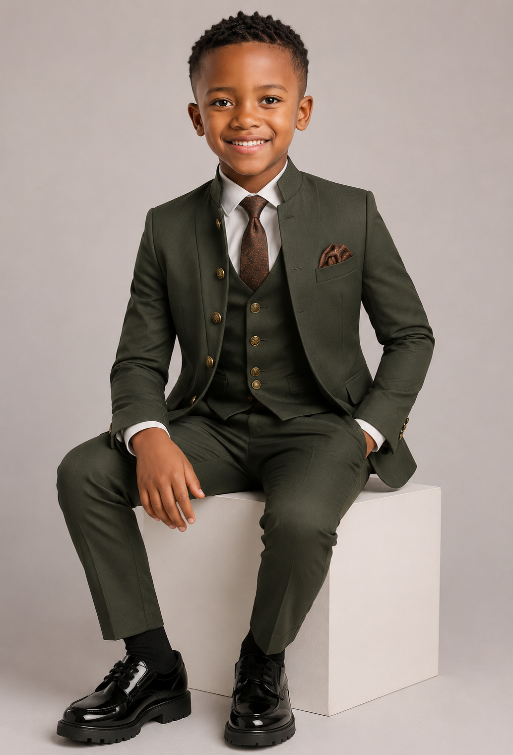 Premium Black Kids Suit